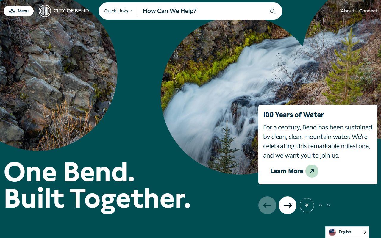 City of Bend homepage for local resources and Bend felony records