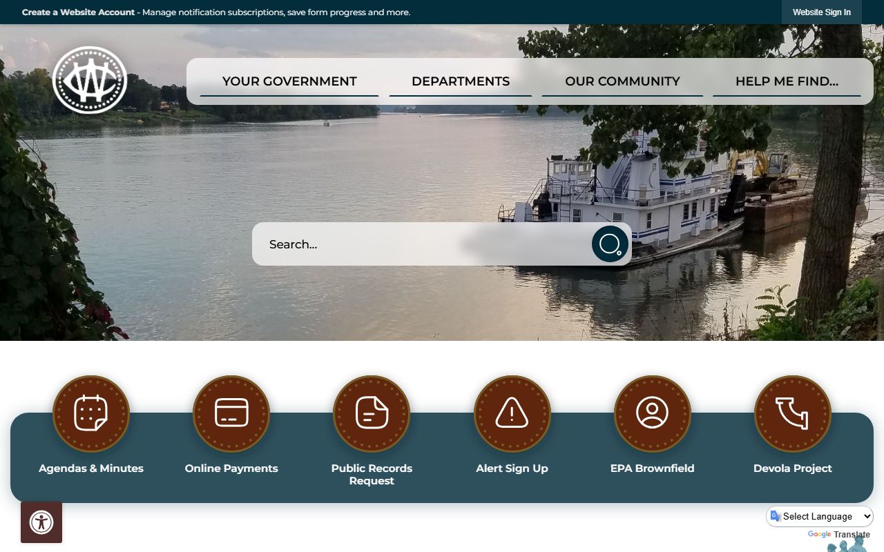 Washington County government homepage for felony records information